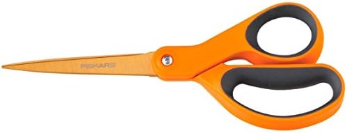 Fiskars 8 Inch Premier Softgrip Titanium Straight Scissors (01-004244J) 2 PACK