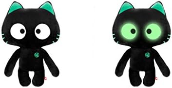 JWTX Stuffed Animals Toys Originals Glowing Cat Plush Glow Cat Pillow 22 Inches (Black-eye)