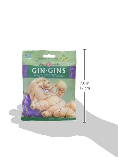 THE GINGER PEOPLE ORIGINAL GIN-GINS GINGER CHEWS, 60 GR