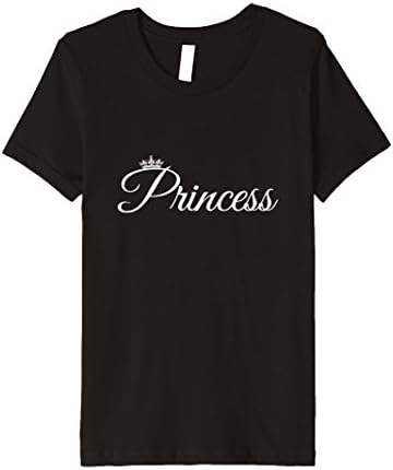 Kids PRINCESS T-Shirt Pink Crown Body Fitting Royal Girl's Shirt 6 Black
