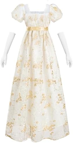 NSPSTT Golden Regency Dresses for Women Plus Size Victorian Ball Gown with  Long White Gloves S price in Saudi Arabia | Amazon Saudi Arabia | kanbkam