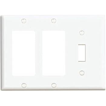 Leviton 003-80431-00W 1-Toggle 3-Gang 2 Decora® GFCI Device Combination Wall Plate - - Amazon.com