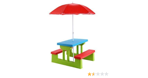 kids white picnic table