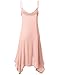 Luna Flower Women's Asymmetrical Hem Solid Color Mid Length Flowy Dresses