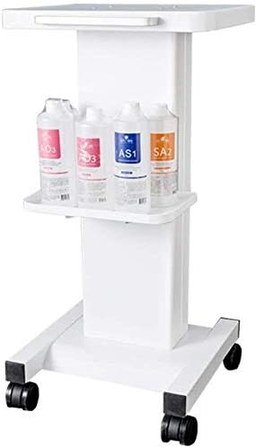WCZ Cart，Medical Cart，Dining Car，Recoger，Medical Cart White Beauty Salon Trolley Cart with Handle, Steel Beauty Equipment Utility Storage Cart on Wheels, for Tattoo Spa, 75Kg Capacity,White,35×33×73c