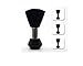 Healthcom Neck Duster Brush Hair Cutting Kit, Black
