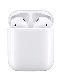 Apple MMEF2AM A AirPods   Auriculares inalámbricos Bluetooth para iPhone con iOS 10 o más tarde, color blanco