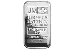 Pure Silver Bullion Bar by Johnson Matthey of London