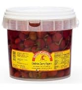TuttoCalabria, Whole Round Cherry Calabrian Chili Peppers in Oil, All Natural, Non-GMO, Product o...