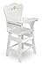 Badger Basket Doll High Chair with Padded Seat for 18-Inch Dolls – White/Rose Design