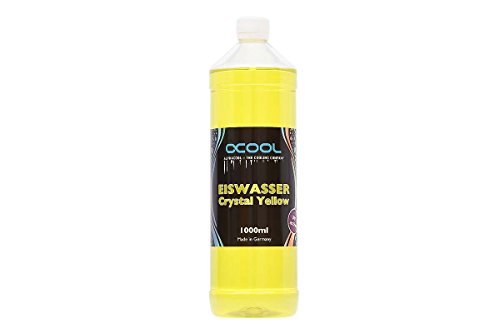 Alphacool 18542 Eiswasser Crystal Yellow UV-Active premixed coolant 1000ml Water Cooling Water additives