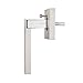 AVALON 0520 - Contemporary / Modern Door Handles / Levers (Privacy / Passage) in Satin Nickel - Polished Chrome Finish