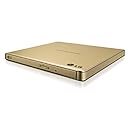 LG Electronics 8X USB 2.0 Super Multi Ultra Slim Portable DVD+/-RW External Drive with M-DISC Support, Retail (Gold) GP65NG60