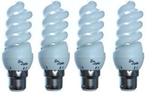 Eco Lights20 WATT BC (Bayonet) Daylight Energy Saver 4 Pack Full Spectrum Bulbs