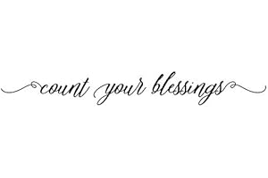 WALLPRESSIONS 36"x4" Count Your Blessings Wall Decal Sticker Color Choices Wall Decal Sticker Art Mural Home Décor Quote