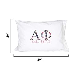Alpha Phi Pillowcase Sorority Floral Letters with