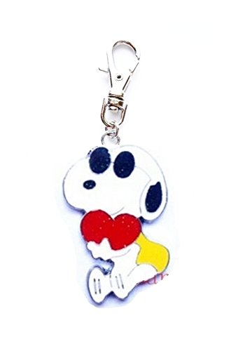 SNOOPY DOG W/ SUNGLASSES LOVES THE BEACH PEANUTS JEWELRY CHARM FOR PET COLLAR ZIPPER CLIP ON PURSE LEASH LANYARD ETC.