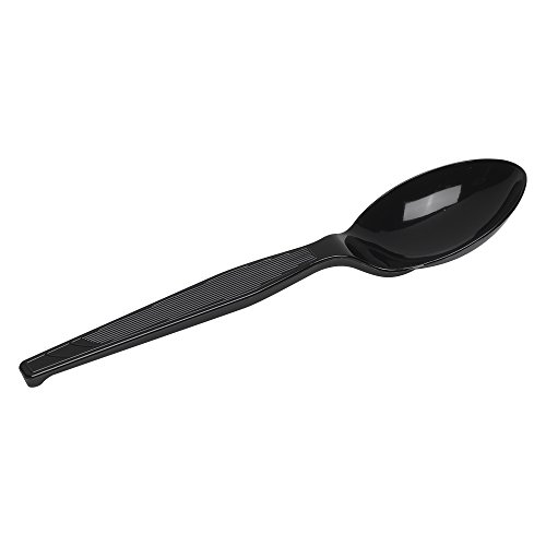 Dixie 5.88" Medium-Weight Polystyrene Plastic Teaspoon by GP PRO (Georgia-Pacific), Black, TM517, (Case of 1,000)