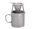 Vargo Titanium Travel Coffee Filter | Compact Solo Pour Over Coffee Maker that Fits on Mugs | Paperless Reusable Single Cup Coffee Maker | Great for Outdoors and Backpackers T-474