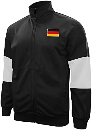 adidas Germany Track Top (X-Small) Black, Red at Amazon Men's
