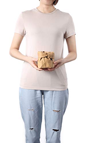 Rownyeon Cosmetic Organizer Makeup Brush Cup Holder Travel Portable Kraft Paper Bags, Pencil Pen Case for Desk Reusable Washable Stationery Bag - Thumbnail 6