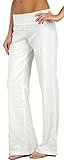 Marilyn & Main Women's Fold Over Wide Leg Linen Pants