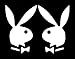 2-PLAYBOY BUNNIES L ans R Facing Vinyl Stickers/Decals