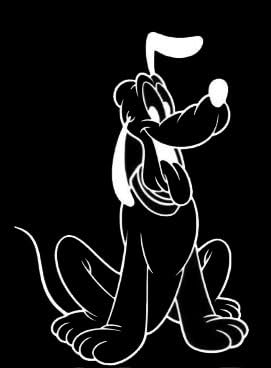LLI Pluto Mickey Clubhouse Dog | Decal Vinyl Sticker | Cars Trucks Walls Laptop | White |7.5 x 5.3 in | LLI818