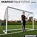 QUICKPLAY PRO Match-Fold Soccer Goal 3 x 2M / 10 x 6.5' with Carry Bag [Single Goal] Professional Quality Fast Set-Up Soccer Goal, Folds Flat for Shared Spaces