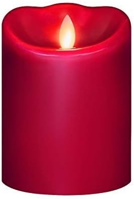 NII 5.5" Mirage Pillar Candle, Red