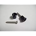 Buttons (2) For Dunlop Flush Mount Strap Locks - BLACK