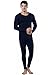 Comfort Fit Men's Microfiber Fleece Lined Thermal Top & Bottom Underwear Set, XXL, Black