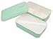 TAKENAKA Bento Bite Dual from, Eco-Friendly and Sustainable Japanese Style Bento Lunch Box (Peppermint)