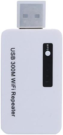 Mini Repeater MOKAO 300M Wireless Mini USB WiFi Repeater Network Router Signal Range Extender (White)