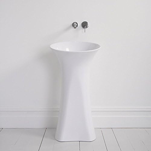 Lusso Stone Tulip luxury modern stone resin freestanding designer bathroom basin sink 460 Matt White
