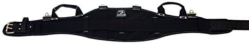 Gatorback Pro-Comfort Back Support Belt Black w/ White Stitching. 1250 Duratek Nylon Belt with Molded Air Channel Padding, Carrying Handles and Suspender Loops. Contractor Pro (Large 35-39 Inch Waist) by Gatorback