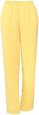 Donnkenny Elastic-Waist Gabardine Pull-On Pants, Butter, 18W - Womens