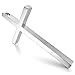 MENDINO Large Polished Cross Pendant Necklace Stainless Steel Simple Silver Tone with a 22 inch Chain