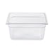 Rubbermaid Commercial Products Cold Food Insert Pan for Restaurants/Kitchens/Cafeterias, 1/2 Size, 6 Inches Deep, Clear (FG125P00CLR)