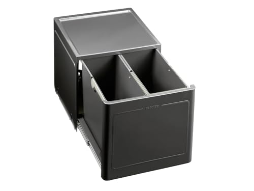 BLANCO 517467 Botton Pro 45/2 Manual, Waste Separation System for the Kitchen, With 2 Waste Bins (13 L each), for Floor-Mounting in 45 cm Base Cabinet