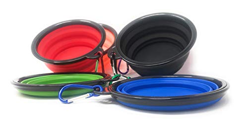 Sea View Treasures Bulk Pack 6 Collapsible Silicon Travel Dog Water or Food Bowl