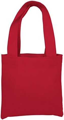 Reusable Mini Party Favor &amp; Goodie Bags, Non-Woven Small Gift Totes, Red, Set of 100