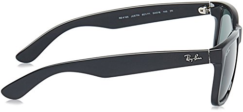 Ray-Ban Justin Sunglasses (RB4165) Black/Green Plastic - Non-Polarized - 54mm