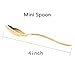 WDF Premium Disposable Gold Plastic Mini Spoons 300 Pieces 4 Inches | Heavy Duty Plastic Tasting Spoons | Perfect for Small Appetizers and Desserts