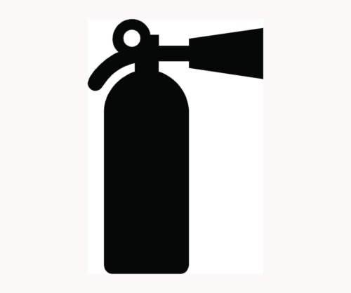 FIRE EXTINGUISHER Sticker Vinyl Graphic Decal Car Window Business Icon Emergency - Die cut vinyl decal for windows, cars, trucks, tool boxes, laptops, MacBook - virtually any hard, smooth surface