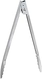 Danesco 1341243 12-Inch Heavy Gauge Stainless Steel Self-Locking Tongs