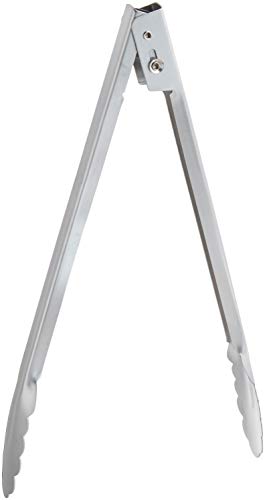 Danesco 12-Inch Heavy Gauge Stainless Steel Self-Locking Tongs