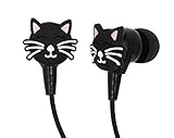 candywirez Black Cat Earbuds with Microphone, (EB-BIM-BCAT)