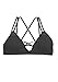 Cage Cutout Bralette Padded Seamless Sports Bra Bustier Crop Top 4034 (black)