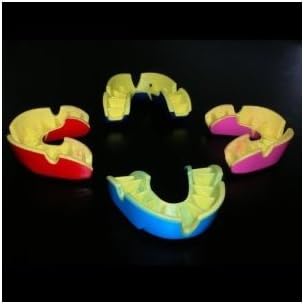 OPRO Silver Mouthguard, Pink/Fluo Yellow